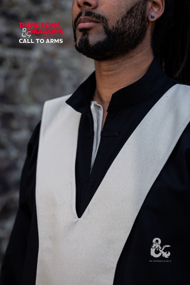 Robe de mage Donjons et Dragons, en noir et écru – Image 5