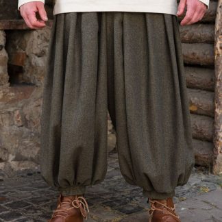Pantalon Rus Borys chiné vert olive/gris