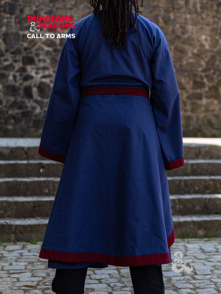 Jupe de combat de mage Donjons et Dragons, en bleu et bordeaux – Image 4