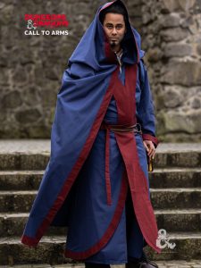 Cape de magicien bleu foncé et bordeaux Dungeons & Dragons