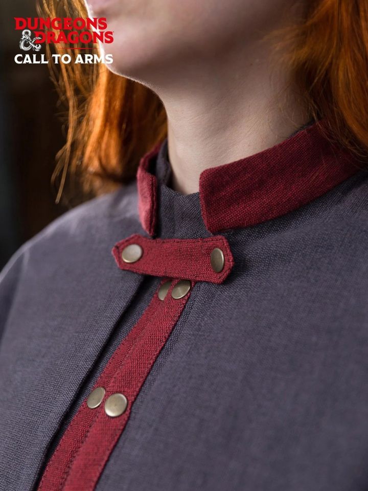 Capelet de démoniste gris et rouge – Image 3