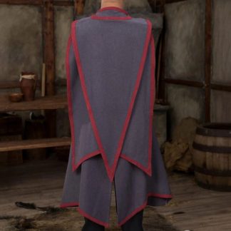 Cape de sorcier D&D Gris/Rouge