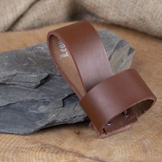 Porte-corne en cuir marron