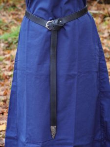 Ceinture viking Frøyland noire avec bout de sangle