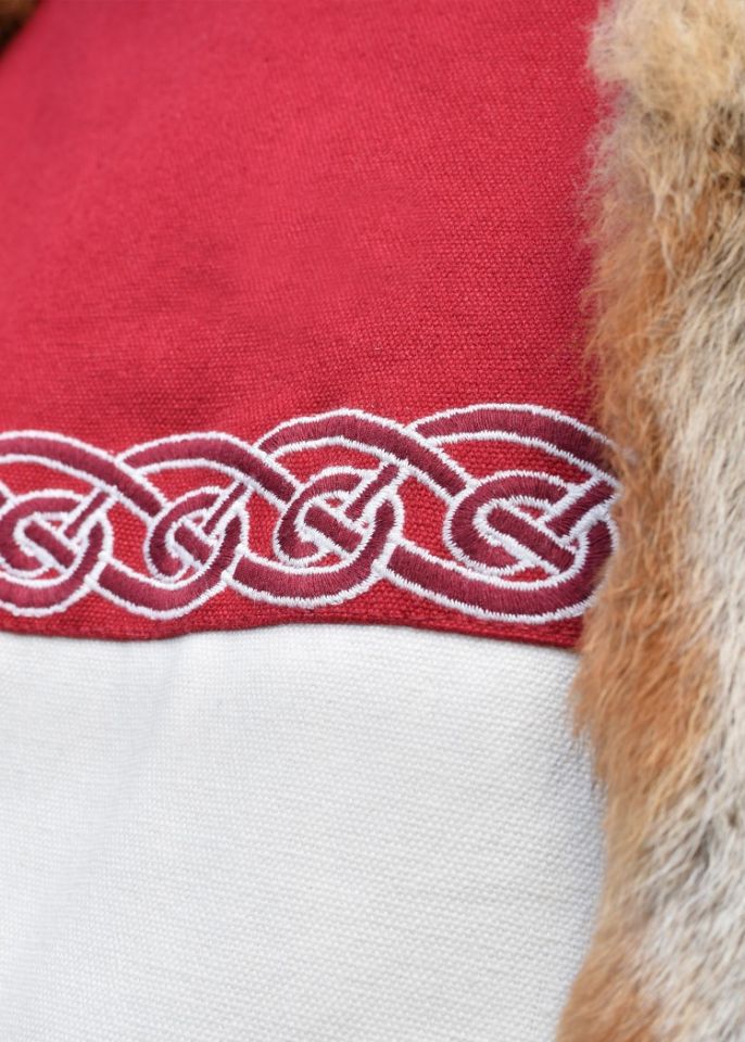 Tunique Viking avec broderies, en écru/rouge – Image 5
