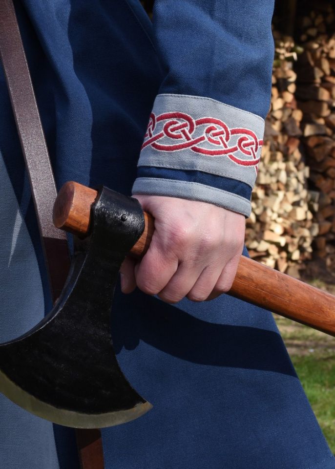 Tunique Viking avec broderies, en bleu – Image 5