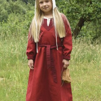Robe Viking pour enfant, rouge/lie de vin
