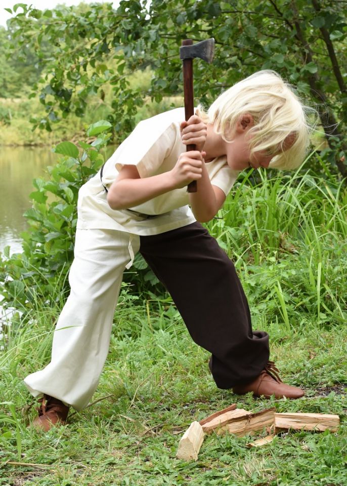 Tunique enfant manches courtes, en écrue – Image 4