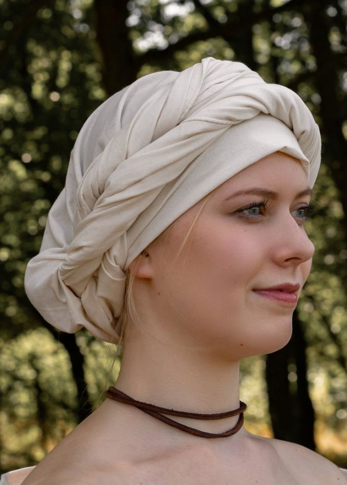 Grand foulard médiéval, écru – Image 3