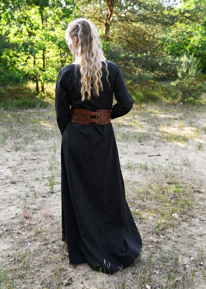 Robe médiévale légère Milla, noire – Image 3
