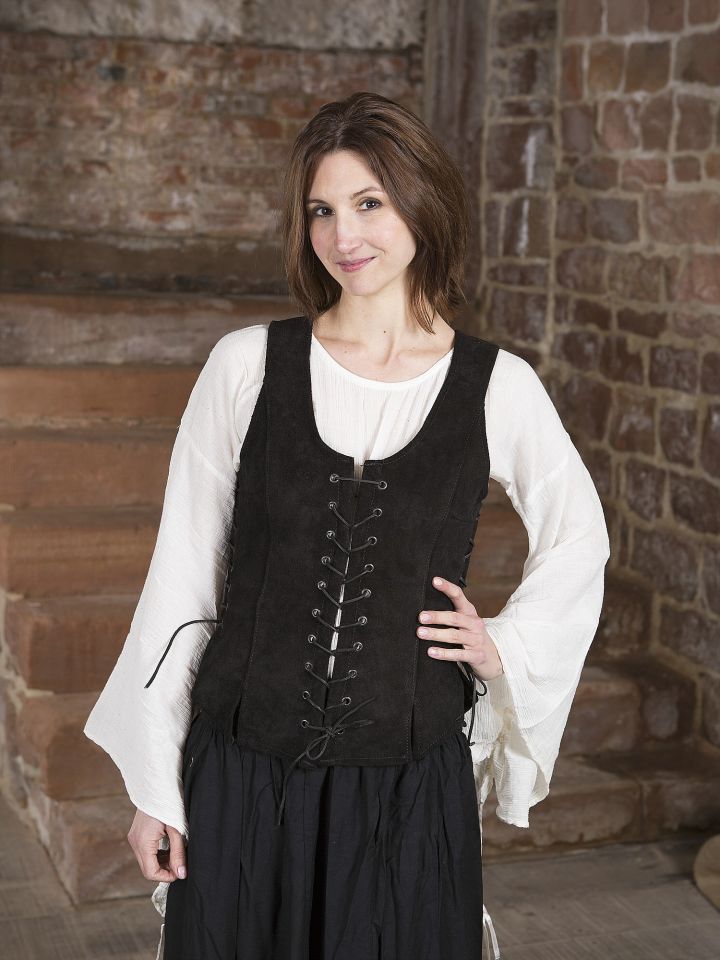 Corset en cuir Caty noir