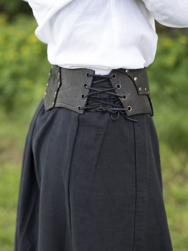 Corset large en cuir noir – Image 2