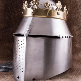Grand heaume royal avec couronne
