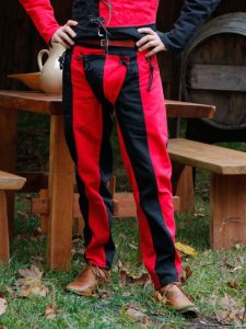 Imperialis pantalon de lansquenet rouge et noir