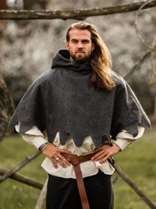 Capelet à festons Henri, gris