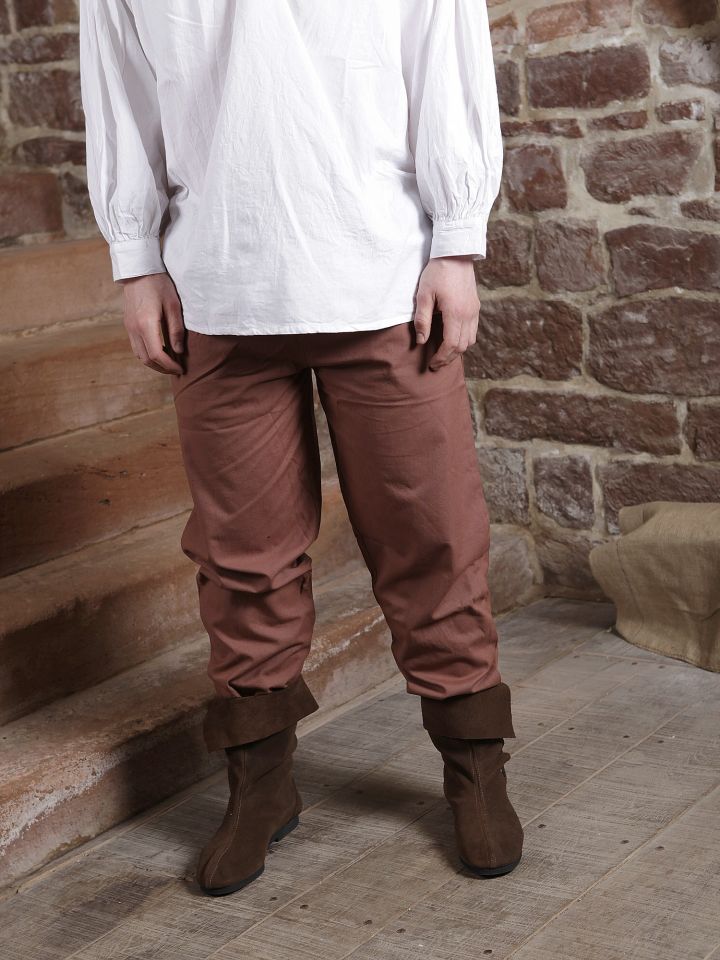Pantalon médiéval en coton marron – Image 5
