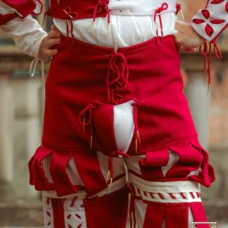 Pantalon lansquenet rouge et blanc
