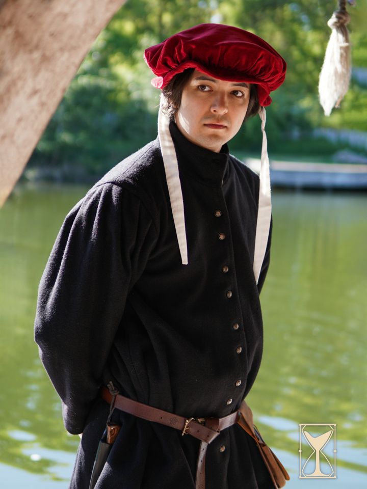 Béret Francisco en velours rouge