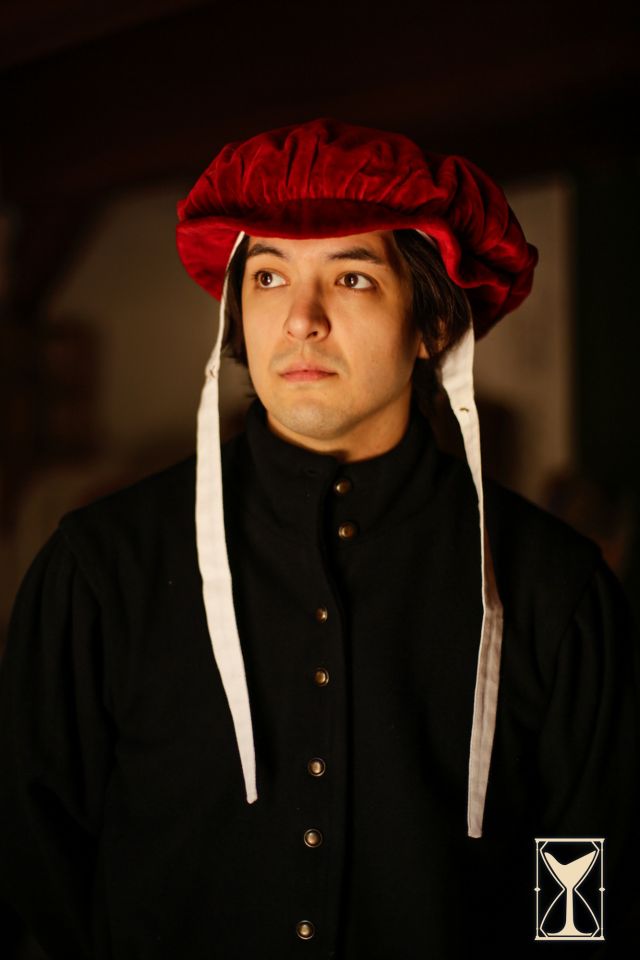 Béret Francisco en velours rouge – Image 2