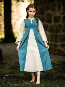 Robe pour enfant "Sophia" bleu-nature