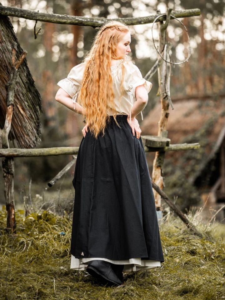 Jupe médiévale Elise noire – Image 2