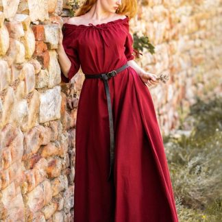 Robe à manches trois quarts Brida en rouge