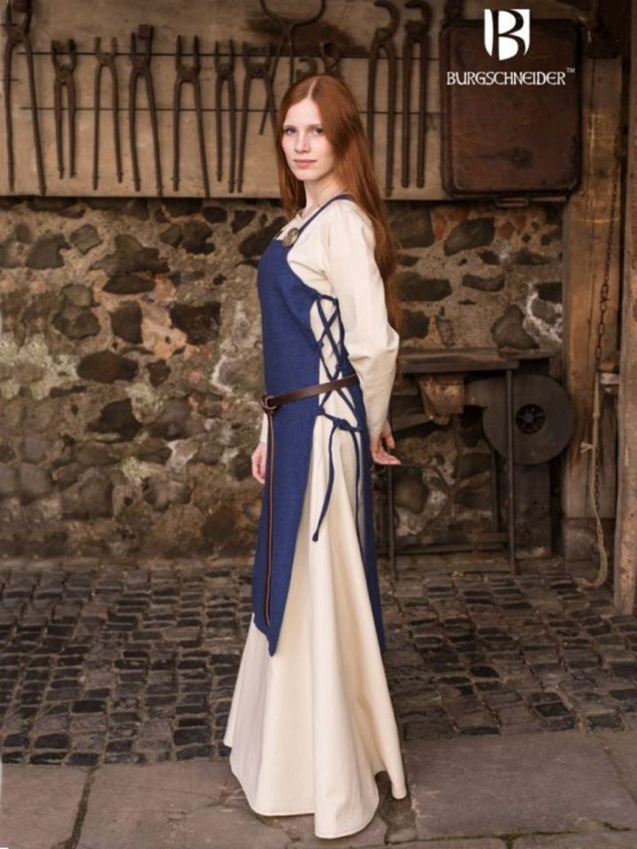Robe tablier Gyda en bleu – Image 2