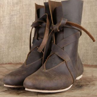 Bottines viking en cuir marron