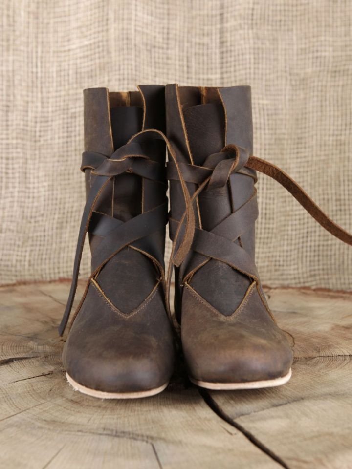 Bottines viking en cuir marron – Image 2