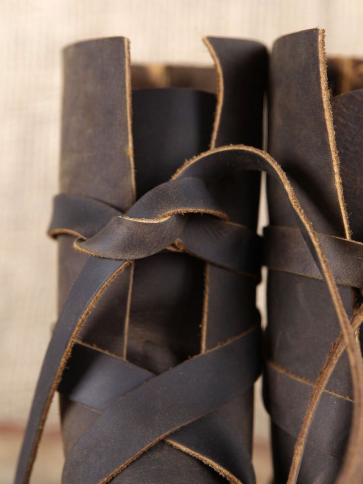 Bottines viking en cuir marron – Image 3