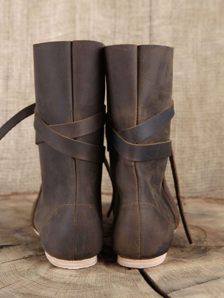 Bottines viking en cuir marron – Image 4