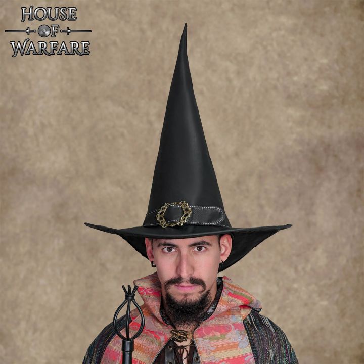 Chapeau de magicien en cuir noir – Image 5