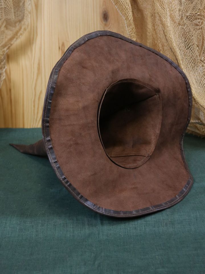 Chapeau de magicien en cuir marron – Image 4