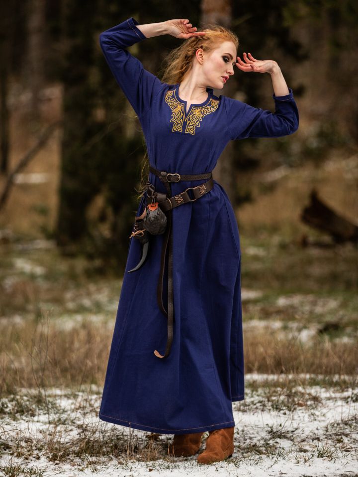 Robe viking Aslaug bleue – Image 3