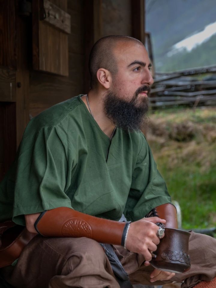 Tunique médiévale d'été, verte – Image 3