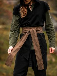 Ceinture Torben en lin taupe unisexe