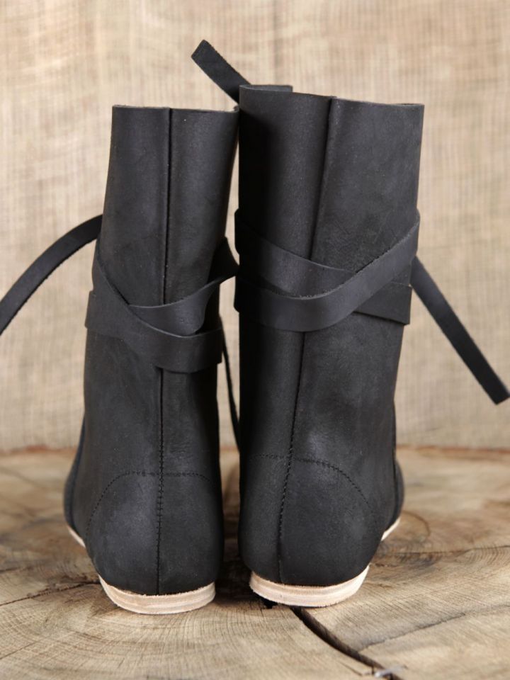 Bottines viking en cuir noir – Image 2