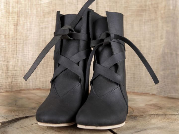 Bottines viking en cuir noir – Image 4