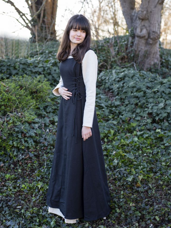 Robe à bretelles sans manches Uma noire – Image 2
