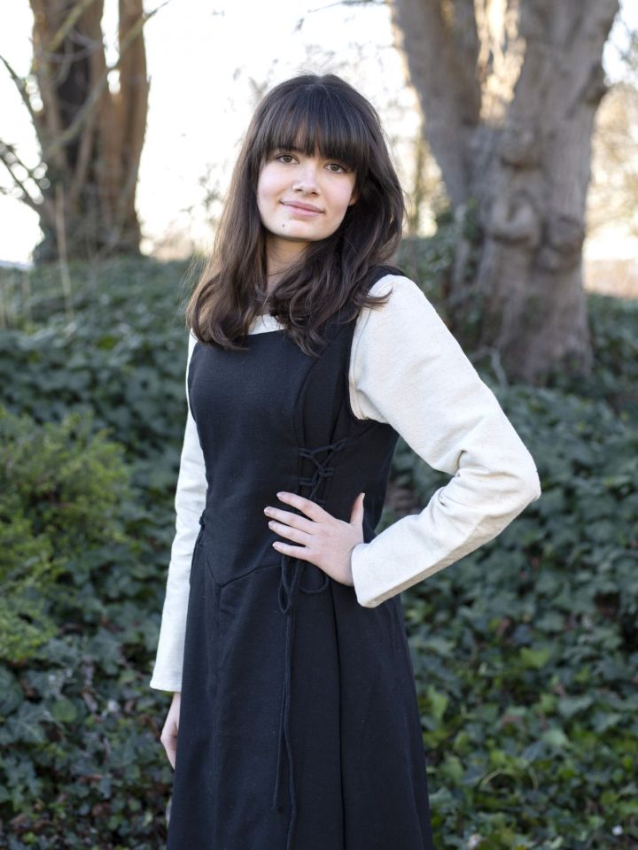 Robe à bretelles sans manches Uma noire – Image 3