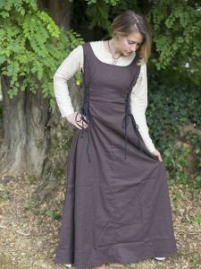 Robe à bretelles sans manches Uma marron