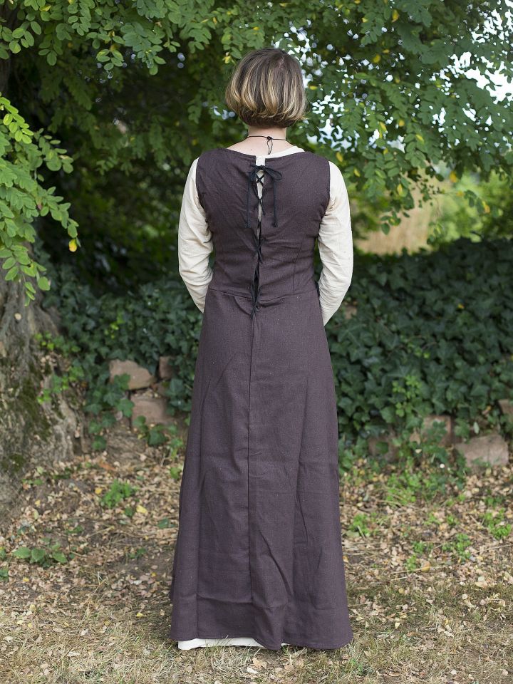 Robe à bretelles sans manches Uma marron – Image 3