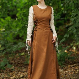 Robe à bretelles sans manches Uma sable