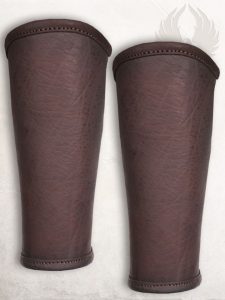 Brassards borg en cuir marron