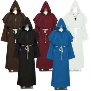 Robe de Moine Médiévale avec Croix