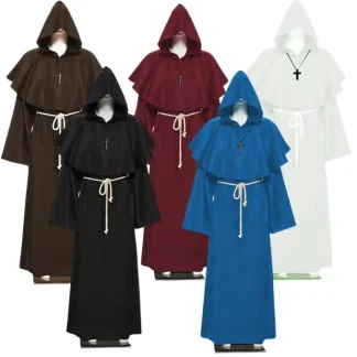 Robe de Moine Médiévale avec Croix