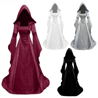 Robe de Sorcière Médiévale Deluxe pour Halloween