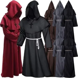Costume de Moine Médiéval à Capuche