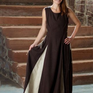Robe sans manches marron