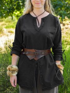 Ceinture médiéval en cuir marron